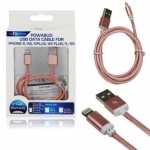 FX Powabud Braided USB Data Cable for iPhone 6 Rose Gold