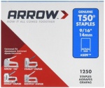 Arrow T50 Staples 14mm 9/16'' (1250 Pk)