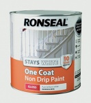 Ronseal Stays White OC Trim Paint White Gloss 2.5Ltrs