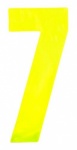 Star Pack SELF ADHESIVE NUMERAL - 7 REFLECTIVE YELLOW 150mm(73026)