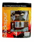 Blackspur 2pc Polythene Dust Sheet Pack
