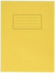 Silvine A5 Exercise Book 40 LVS Yellow (EX103) - Lined with margin