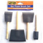 Rustin Foam Brushes Set 4 Pcs