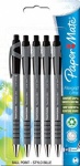PaperMate Flexgrip Ultra Ball Pen with Medium Tip 1.0 mm - Black - Pack of 5