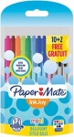 PaperMate InkJoy Mini 100 RT 1.0 mm Medium Nib Retractable Ball Pen - Assorted Fun Colours - Pack of 10+2