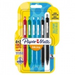 Papermate InkJoy 300 RT 1.0 mm Medium Tip Retractable Ball Pen - Assorted Standard Colours - Pack of 4 + 2