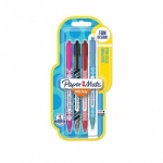 PaperMate InkJoy 100 RT Wrap Ballpoint Pens, Retractable Medium Point - Assorted Colours - Pack of 4