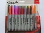 Sharpie Permanent Markers, Fine Tip - Assorted Fun Colours - Pack of 18