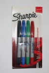 Sharpie Permanent Markers, Twin Tip - Assorted Standard Colours - Pack of 4