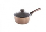 Pyrex 18cm Medium Gusto Plus Non Stick Inductive Sauce pan with Lid - Brown