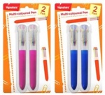 10-in-1 Multi-coloured Pen 2pk