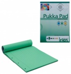 Pukka A4 Coloured Pad 80gsm Ruled With Margin 100 pages 50 sheets - Green