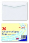 Colman 20 Pack Duke White Envelopes