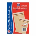 Colman 25 Pack 229mm x 162mm Self Seal Manilla Envelopes