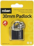 Rolson 30mm Black Padlock 66403