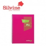 Silvine A5+ Twinwire Fluorescent Notebooks - 160 pages lined with margin -Pack of 8   XXXX