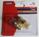 15w Clear Oven Bulb pack of 2