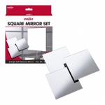 3pk Self Adhesive Mirrors Square Large