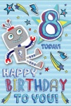 Simon Elvin Greeting Card Happy Birthday 8  Boy - pk 6