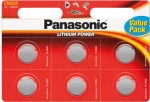 Panasonic CR2025 B6 Lithium Battery 3v Pk6