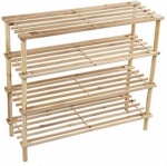 FOUR TIERS SHOE RACK - NATURAL