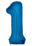 Unique 34'' PKG BLUE GLITZ FOIL BLLN-1