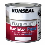 RONSEAL ONE COAT STAY WHITE RADIATOR PAINT WHITE SATIN 250ML