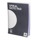 Spiral Note Pad 20X28cm asst 1