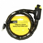 Rolson Tools Ltd 24 x 1000mm Bicycle Cable Lock 66728
