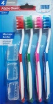 Medium Toothbrushes with 3 Covers 4pk