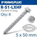 Rawlplug R-RBL Rawlbolt Shield Anchor Hook Bolt M8 BAG OF 2