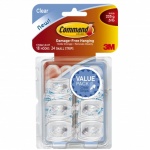 3M Command Mini Clear Hooks with Clear Strips Value Pack (17006CLR-VP)