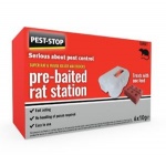 Pest Stop Pre-Baited Rat Station with Super Rat Killer Max Wax Blocks - brodifacoum