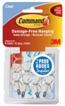 3M Command Clear Small Wire Hooks with Clear Strips (17067CLR-9)