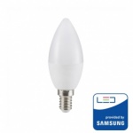 VT-289 5.5W PLASTIC CANDLE BULB WITH SAMSUNG CHIP 3000K E27