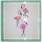 Square Flamingo Tray