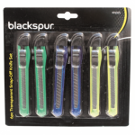 Blackspur 6pc Transparent Snap-off Knife Set