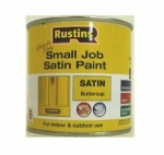 Rustins QD satin small job Buttercup paint 250ml (SPBUW250)