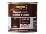 Rustins QD satin small job chocolate paint 250ml (SPCHW250)