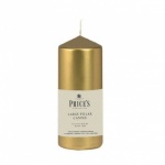 Prices 6'' Pillar Candle Gold