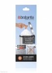 Brabantia Bin Liners, Rolls (White) PerfectFit Bags  B, 5 litre [20 bags per roll]