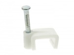 Cable Clips Flat 6mm White