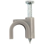 Cable Clips Round 7mm Grey