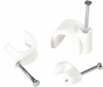 Cable Clips Round 5mm White