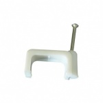 Cable Clips Flat 5mm White