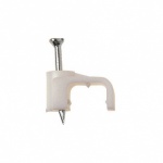 Cable Clips Flat 4mm White