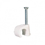 Cable Clips Round White 3.5mm