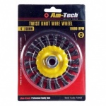 Am-Tech 100MM Twist Knot Wire Wheel F3365