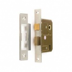 63mm 3 Lever Sash Lock NP 2 Keys (S1832)