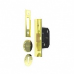 63mm 3 Lever Dead Lock Brass Plated (S1814)